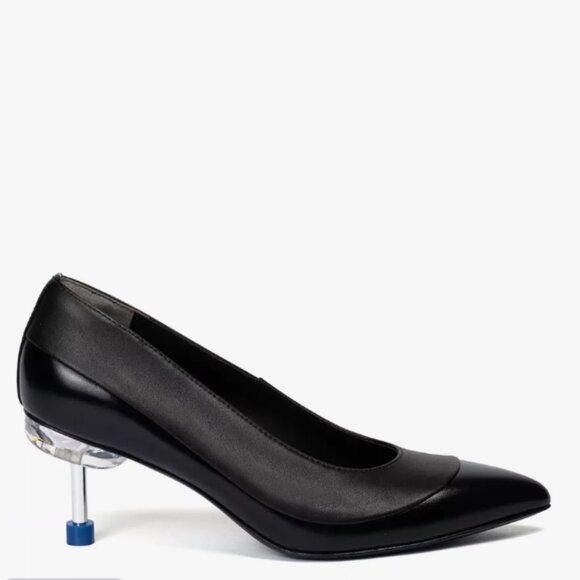NEW 4CCCCEES Leather Osha Toddy Pumps black 253 - Picture 1 of 9